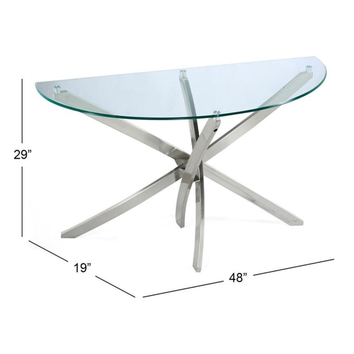 Zila Demilune Sofa Table Sofa Tables Brushed nickel 5