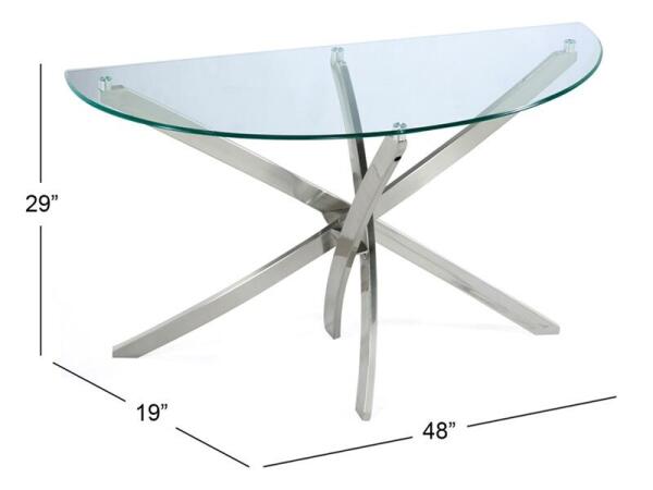Zila Demilune Sofa Table Sofa Tables Brushed nickel 8