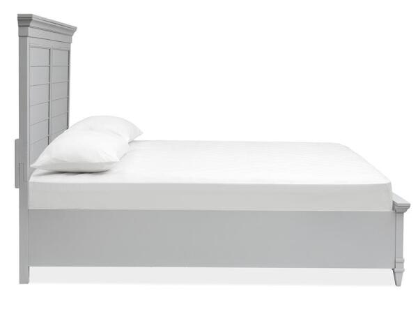 Charleston Complete King Panel Storage Bed - Grey - Image 4