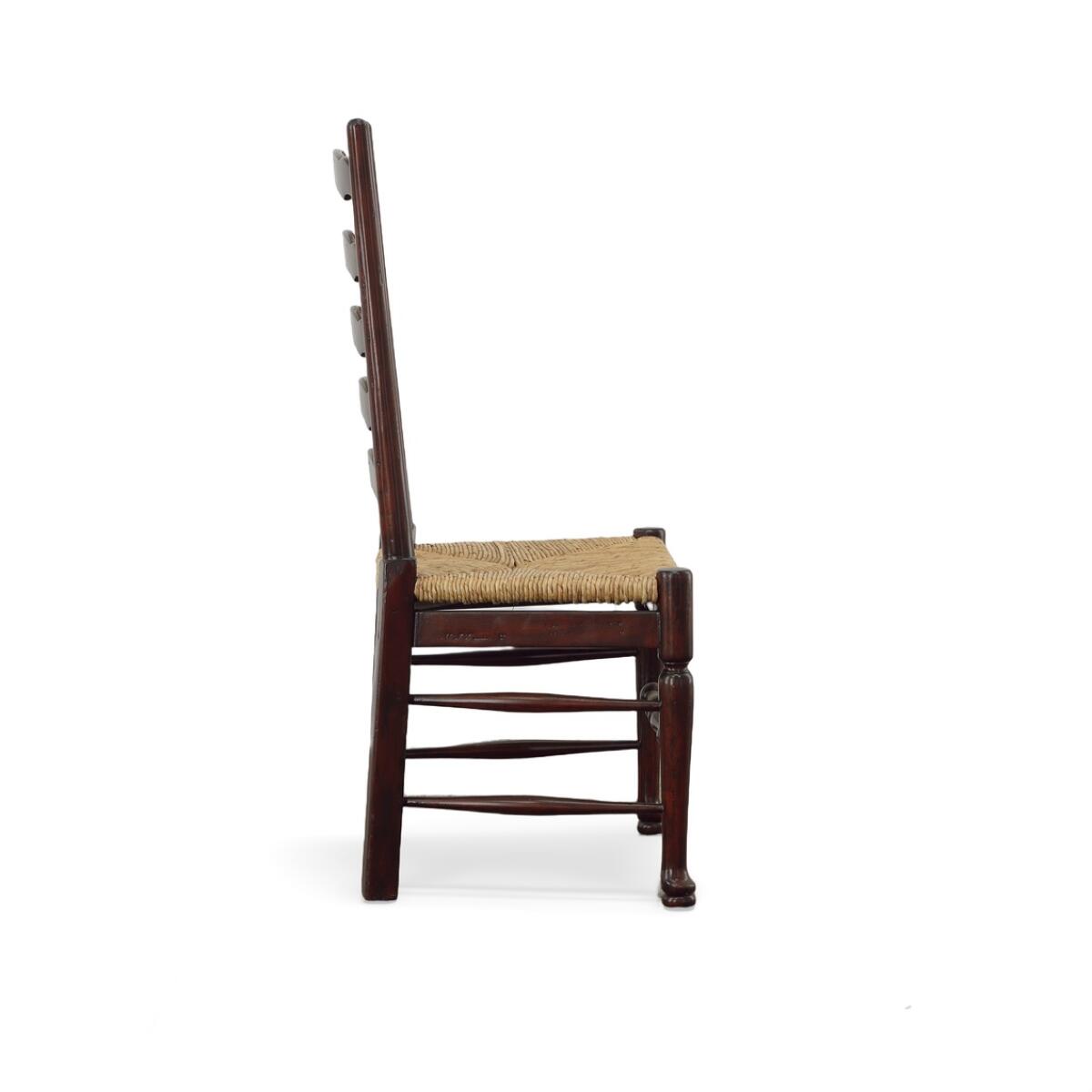 English Country Ladderback Side Chair - Image 4