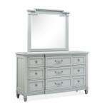 Double Drawer Dresser with Landscape Mirror - Image 3