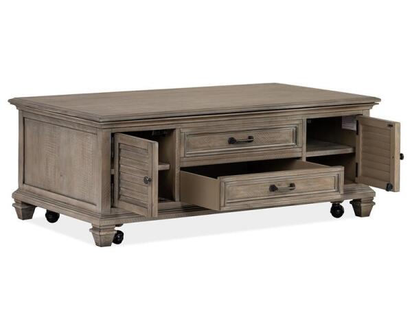 Lancaster Lift Top Storage Cocktail Table w/Casters - Image 11