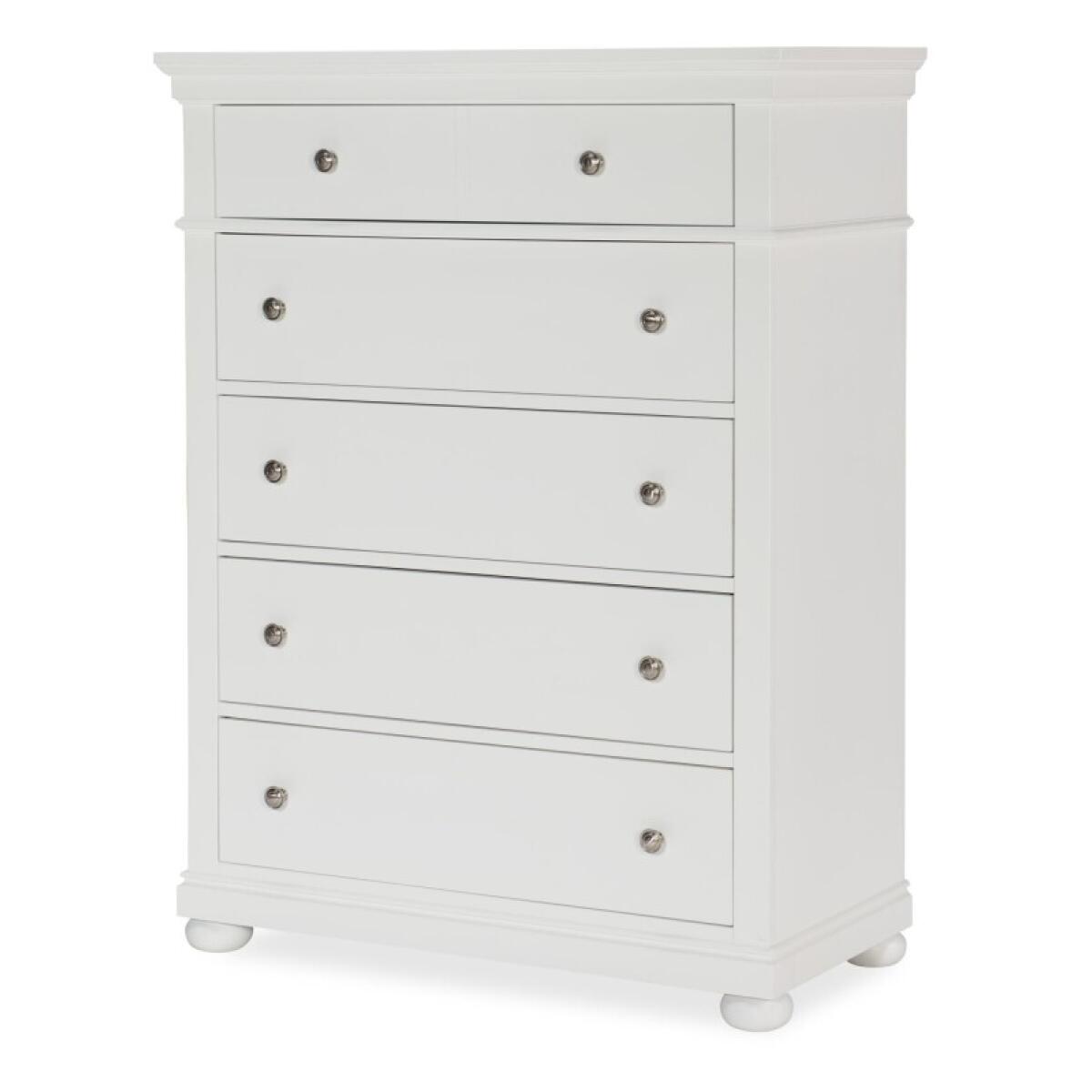 61ff9d5fcbaad86cffff663f8a40e837 3815 Canterbury 2.0 LK Drawer Chest White Finish - Image 1