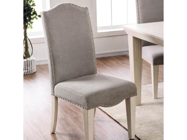 Daniella Side Chair (2/Ctn) Chairs & Benches Antique White/Gray