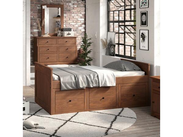 Marinos Twin Captain Bed Youth Beds Brown