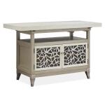 Lenox Wood Rectangular Counter Table Base KD Dining Table Bases Cream 2