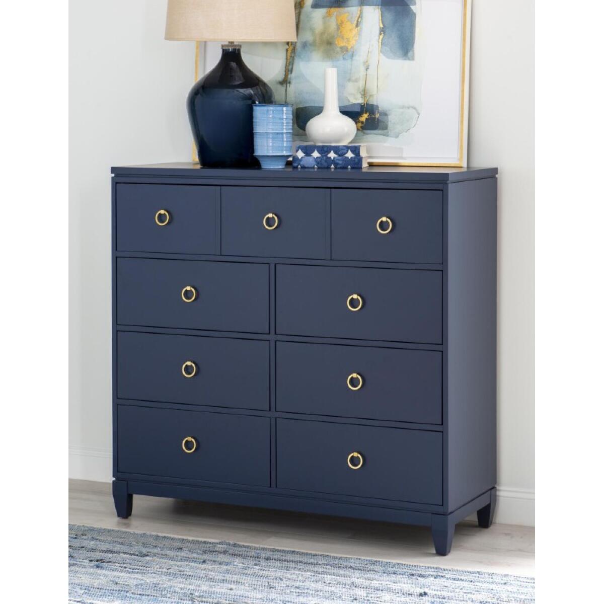 Bureau Blue Finish Chests Blue 5
