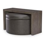 Squarestorgae Ottoman W Wood Top Ottomans & Poufs Brown