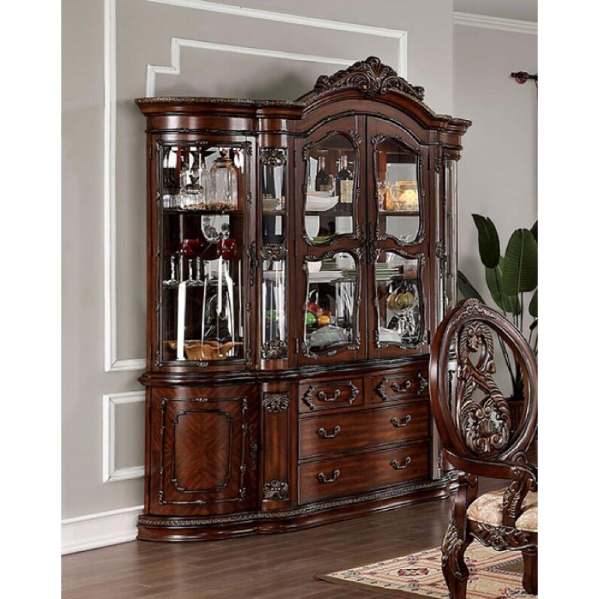 Normandy Hutch & Buffet Dining Storage Brown 5