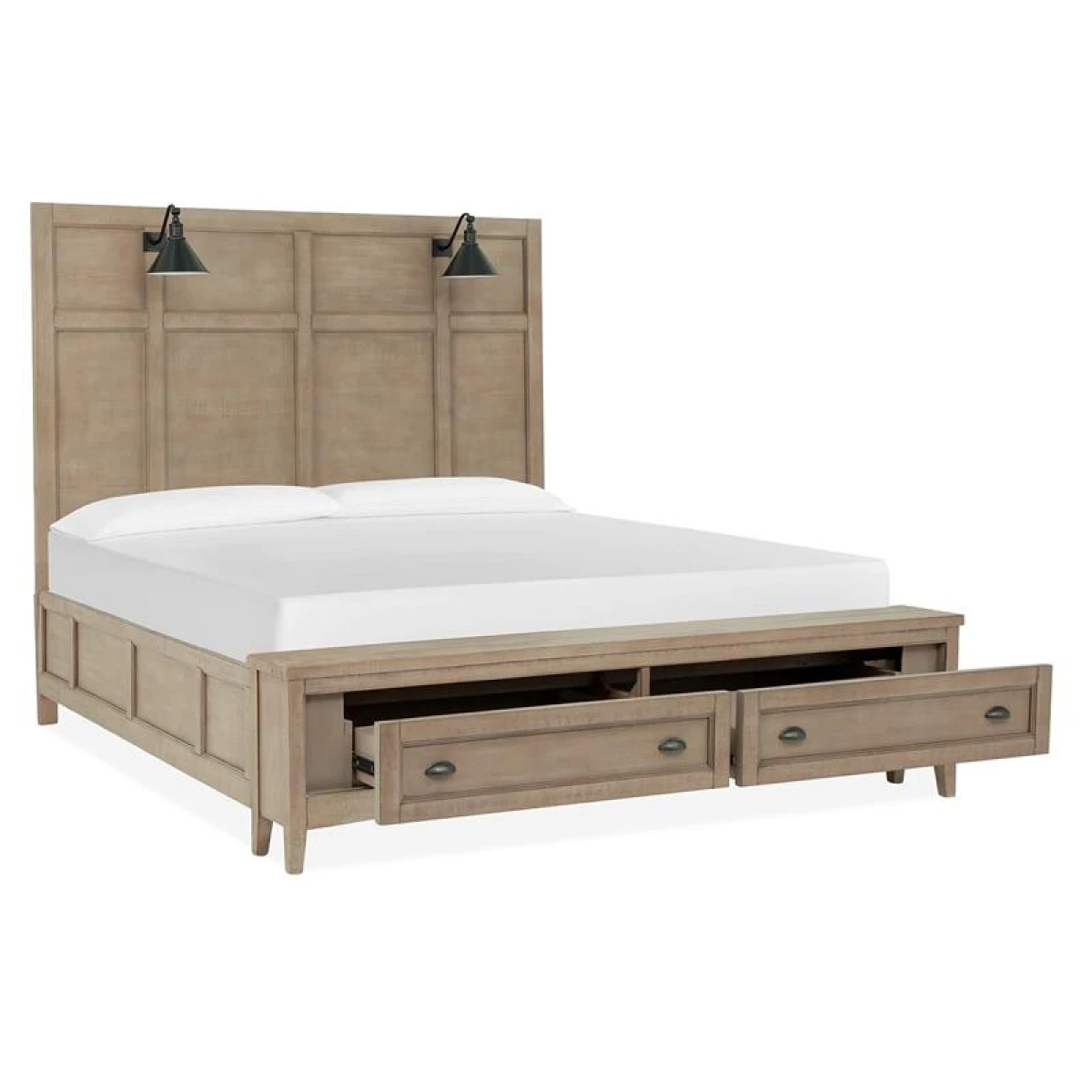 Paxton Place Complete King Lamp Panel Storage Bed - Image 7