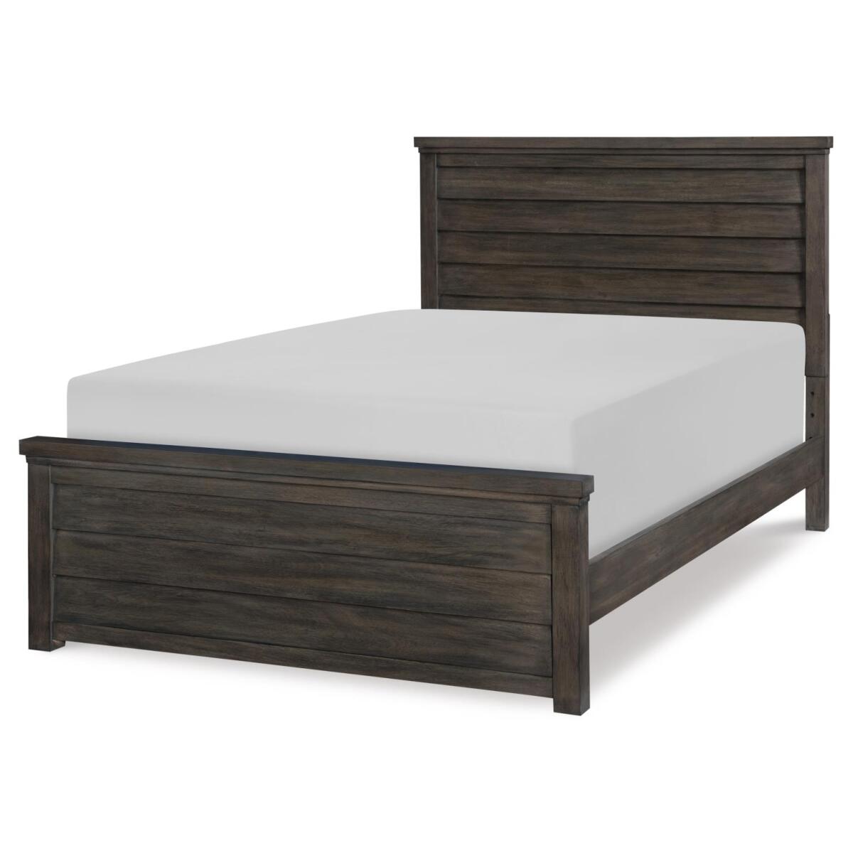 Complete Louvered Panel Bed F (4/6) Youth Beds Aged Barnwood 4