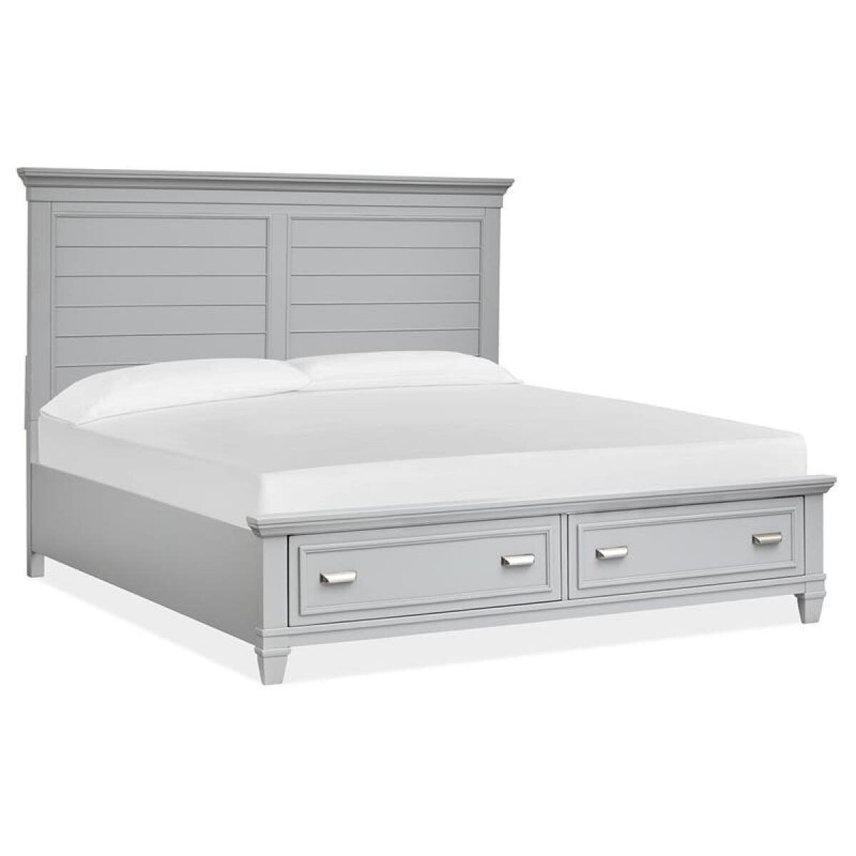 Charleston Complete King Panel Storage Bed - Grey - Image 6