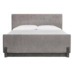 Kinsley Wood Queen/King Panel Bed Upholstered Rails SU