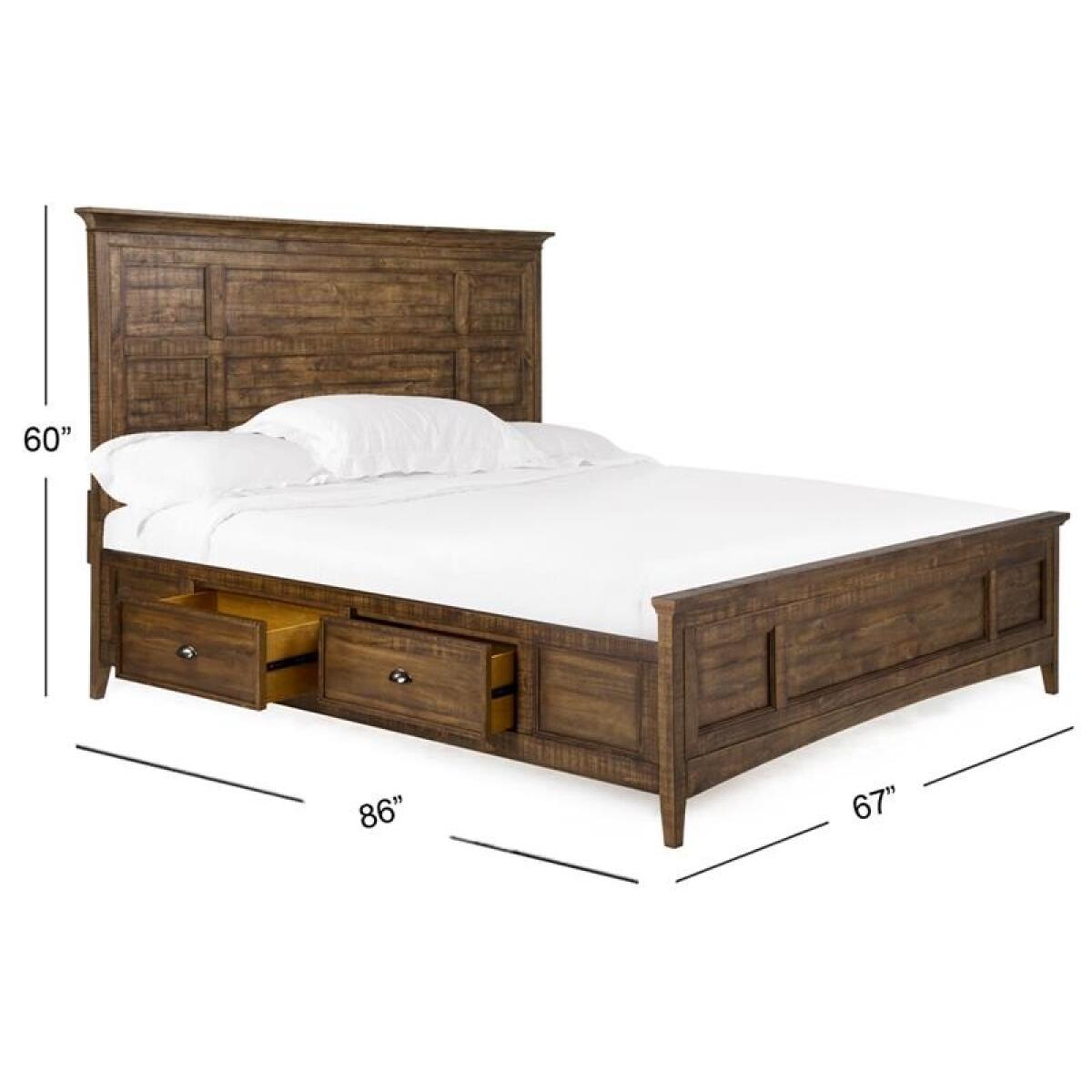Bay Creek Complete Queen Panel Bed with Storage Rails Beds Beds 6