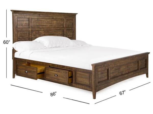 Bay Creek Complete Queen Panel Bed with Storage Rails Beds Beds 13