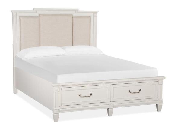 Willowbrook Complete Queen Panel Storage Bed w/Upholstered Headboard Beds Beds 12