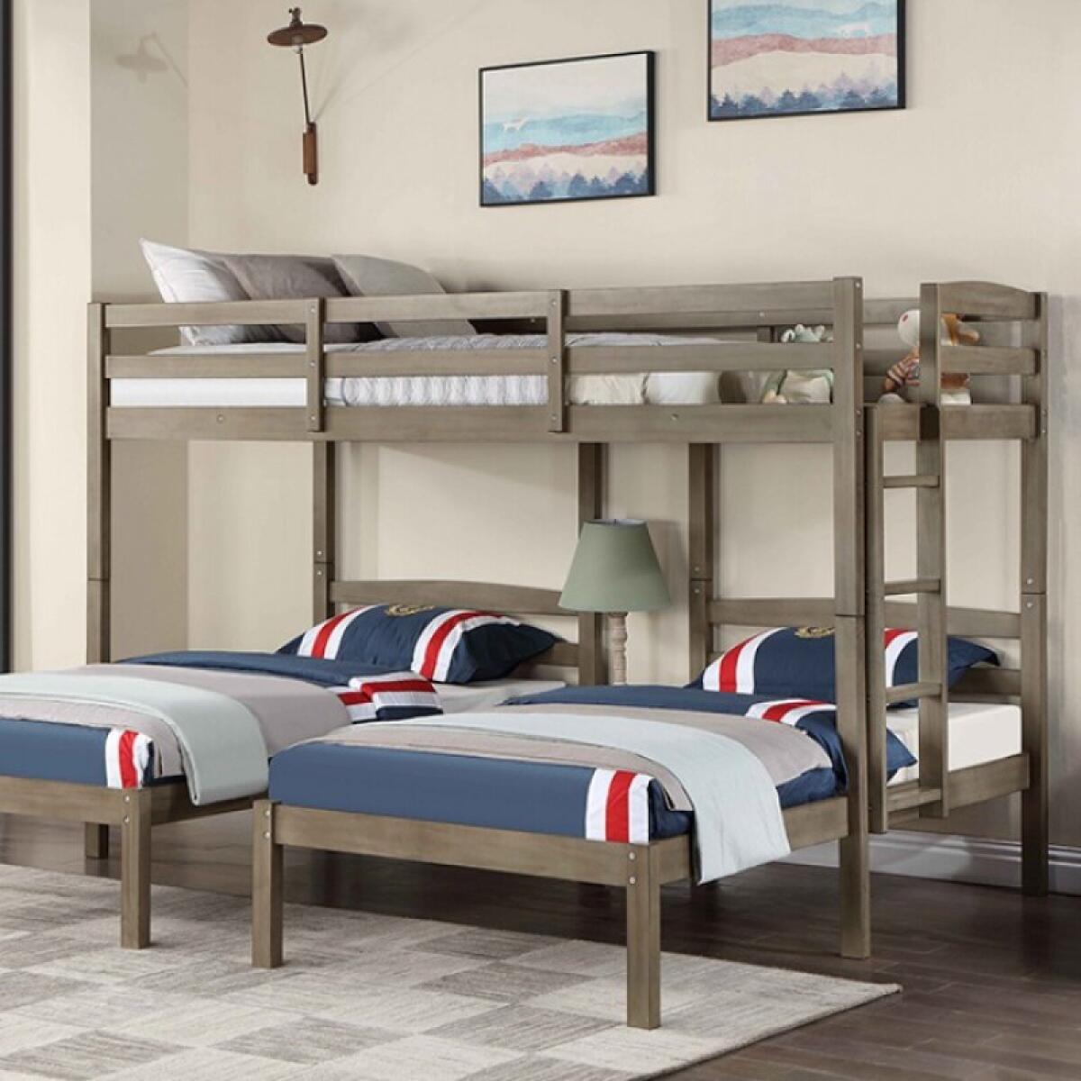 Hortense Triple Twin Bed Youth Beds Brown 4