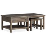 Smithton Rectangular Sofa Table w/1 Stool Sofa Tables Brown