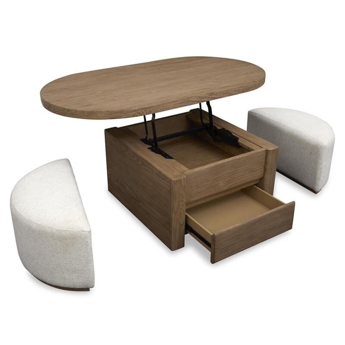 Hayden Lift Top Stg.Cocktail Table w/Casters & 2 Uph.Stools - Image 7