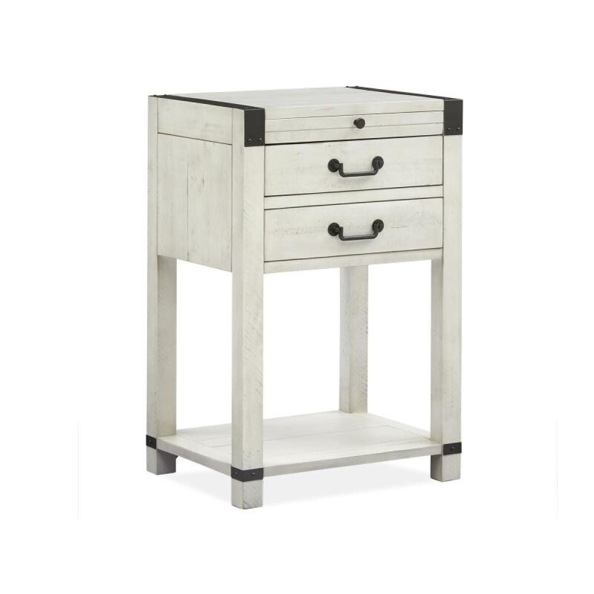 Chesters Mill Open Nightstand Nightstands Alabaster, Aged Iron 7