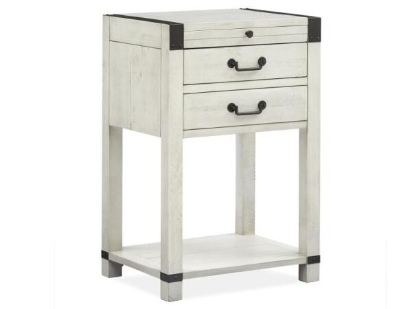Chesters Mill Open Nightstand Nightstands Alabaster, Aged Iron 18