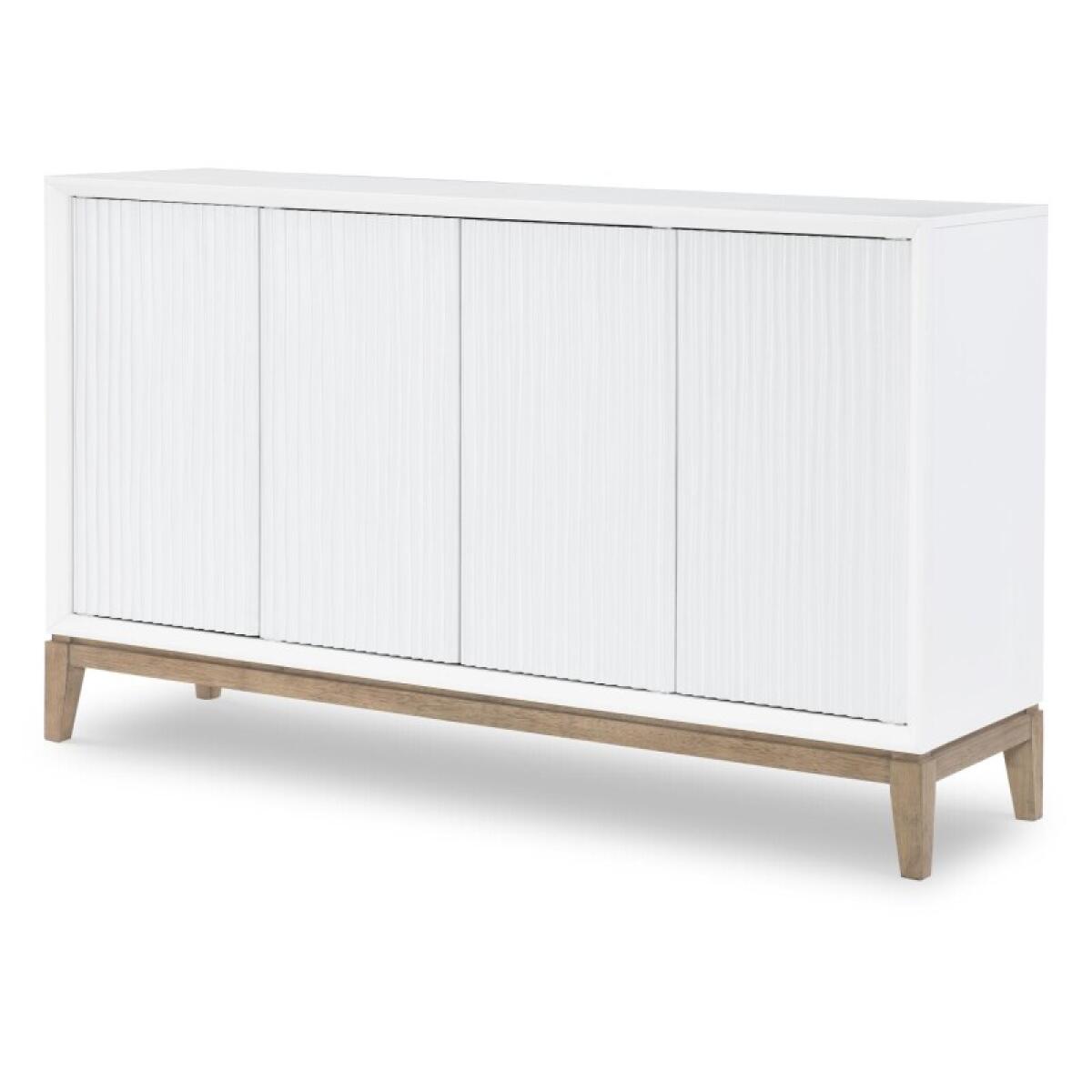Credenza Dining Storage Cloud White And Desert Oak 4