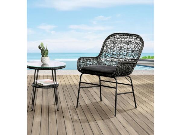 Zalika 3 Pc. Conversation Set Outdoor Sets Black
