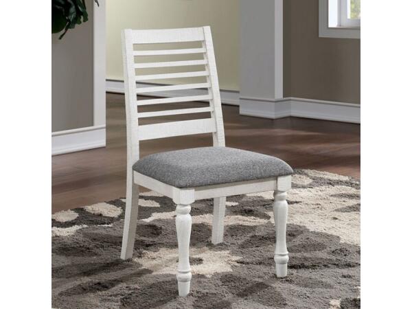 Calabria Side Chair (2/Box) Chairs & Benches Antique White/Gray