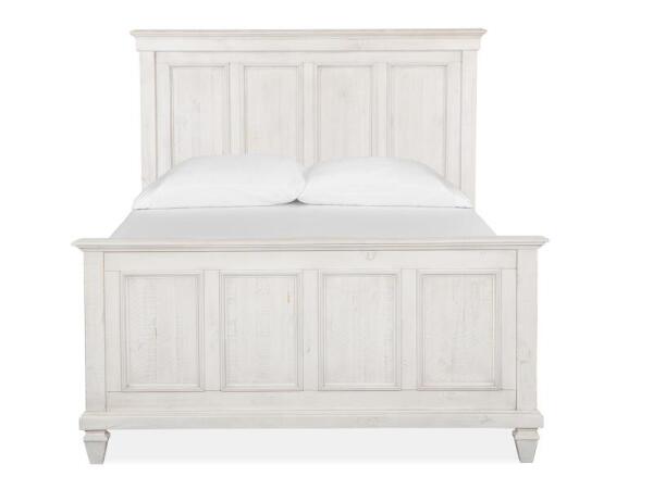 Newport Complete Queen Panel Bed Beds Alabaster