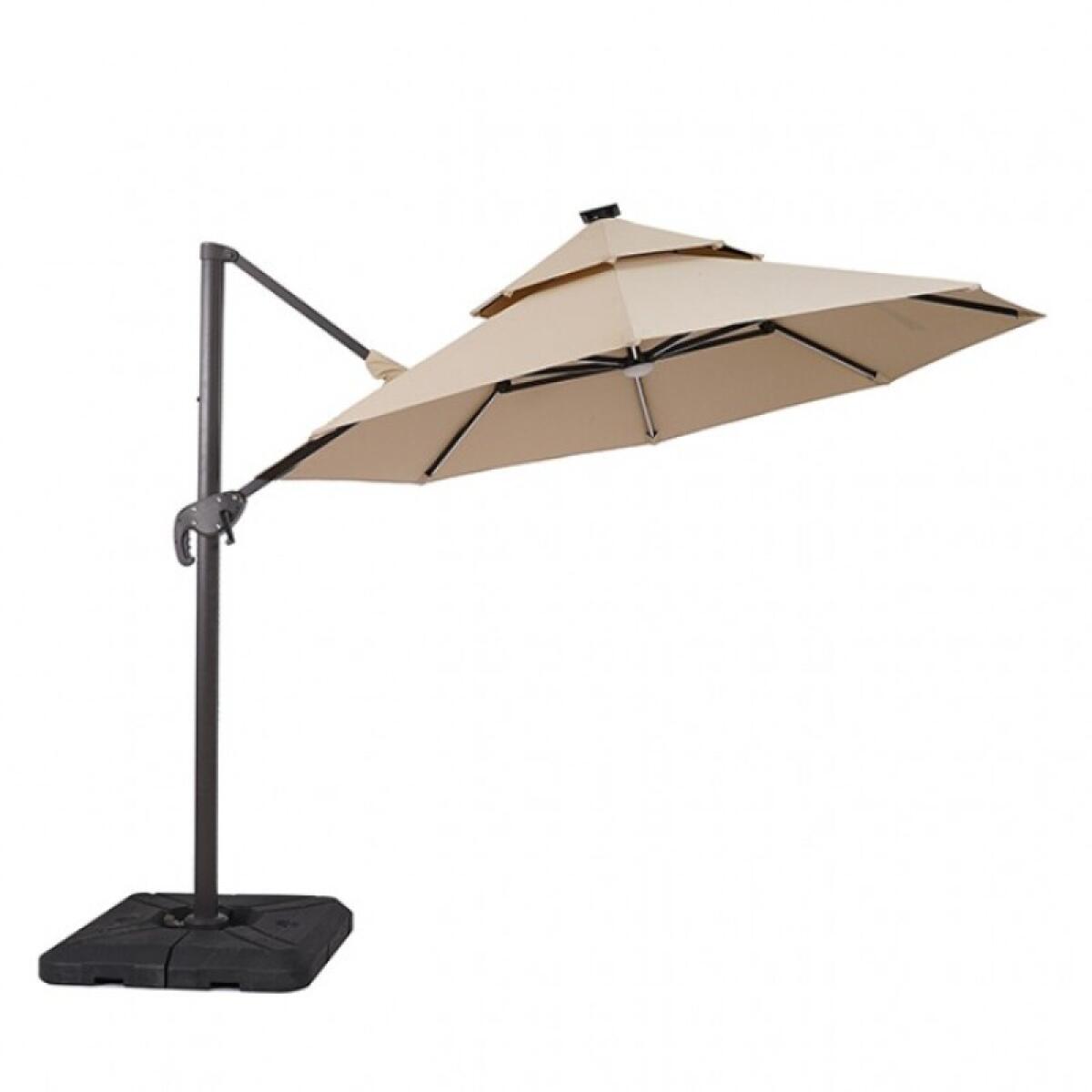 Fera 10 Ft Round Umbrella w/ LED Bulb + 37" Large Base - Image 4