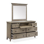 Drawer Dresser with Landscape Mirror Dressers Brown 13