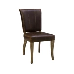 Beale Leather Side Chair Chairs & Benches Brown 8