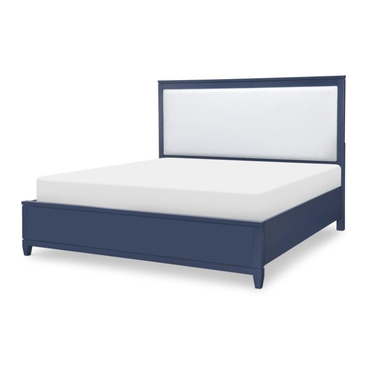 Complete Upholstered Bed Ca King 6/0 Blue Finish Beds Beds 4