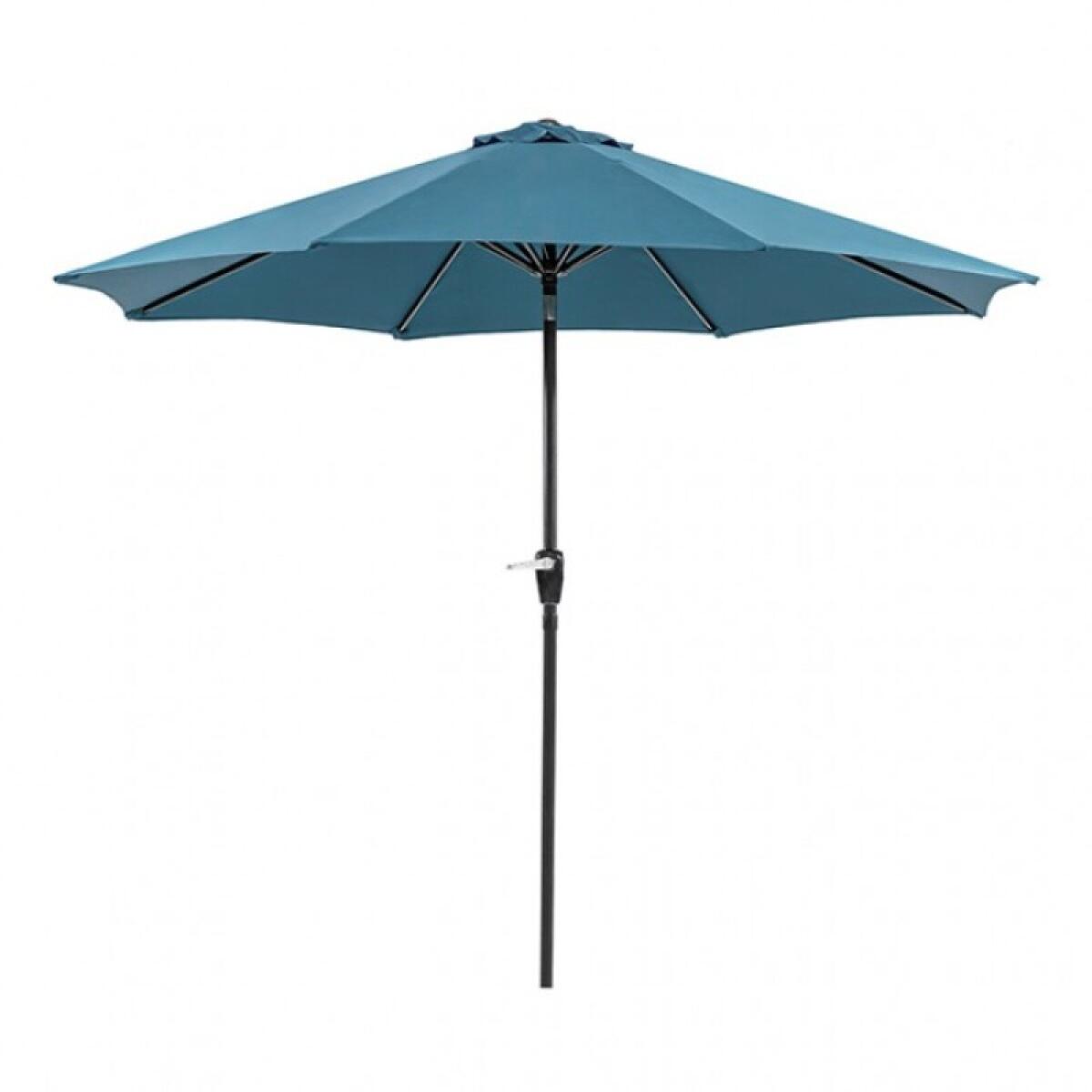 Soli 9′ Outdoor Umbrella w/ Auto Tilt + 21″ Round Base Outdoor Accessories Blue 5