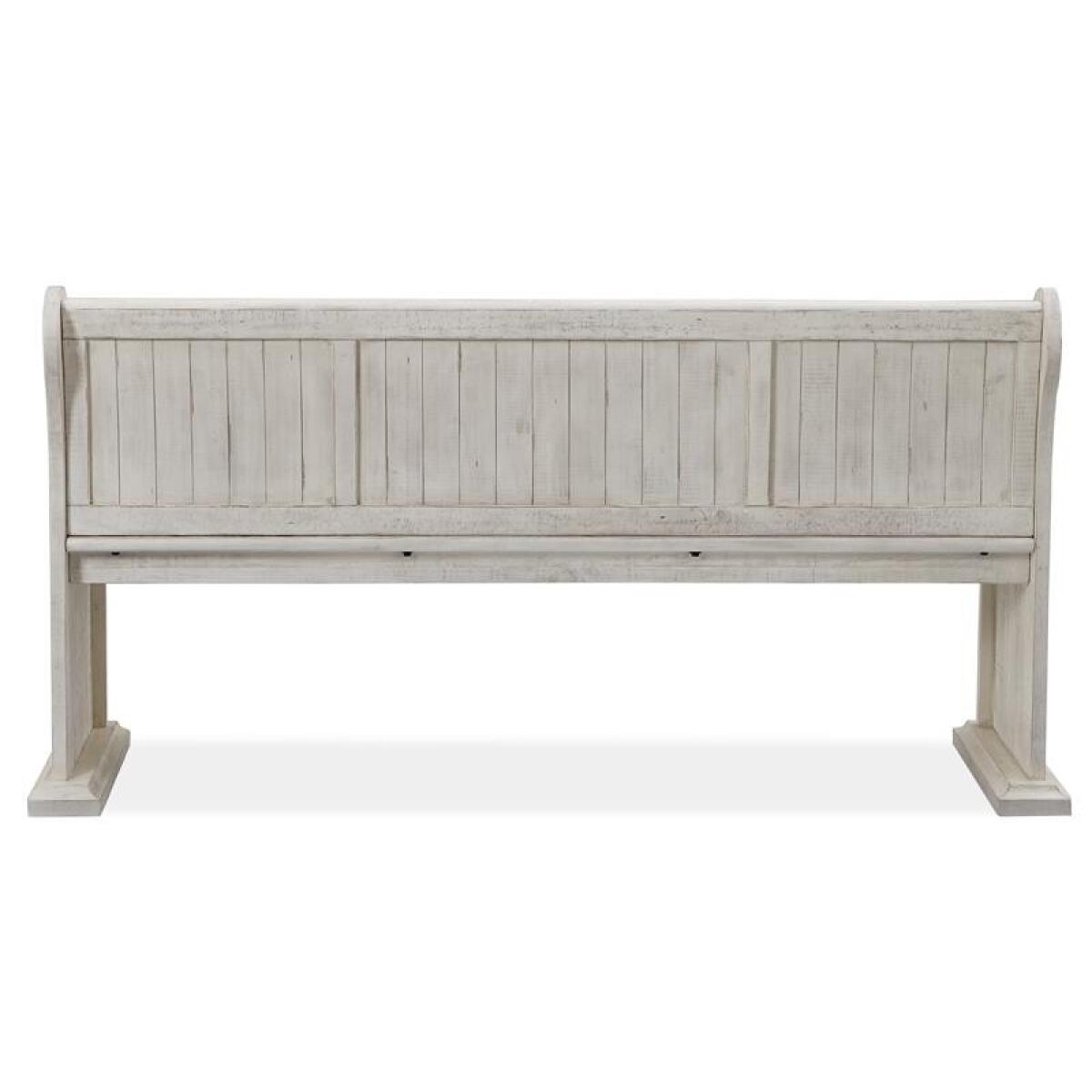 Bronwyn Bench w/Back Chairs & Benches Alabaster, Toasted Nutmeg, Antique Brass w/Pewter Overlay, Baja Natural Fabric 7