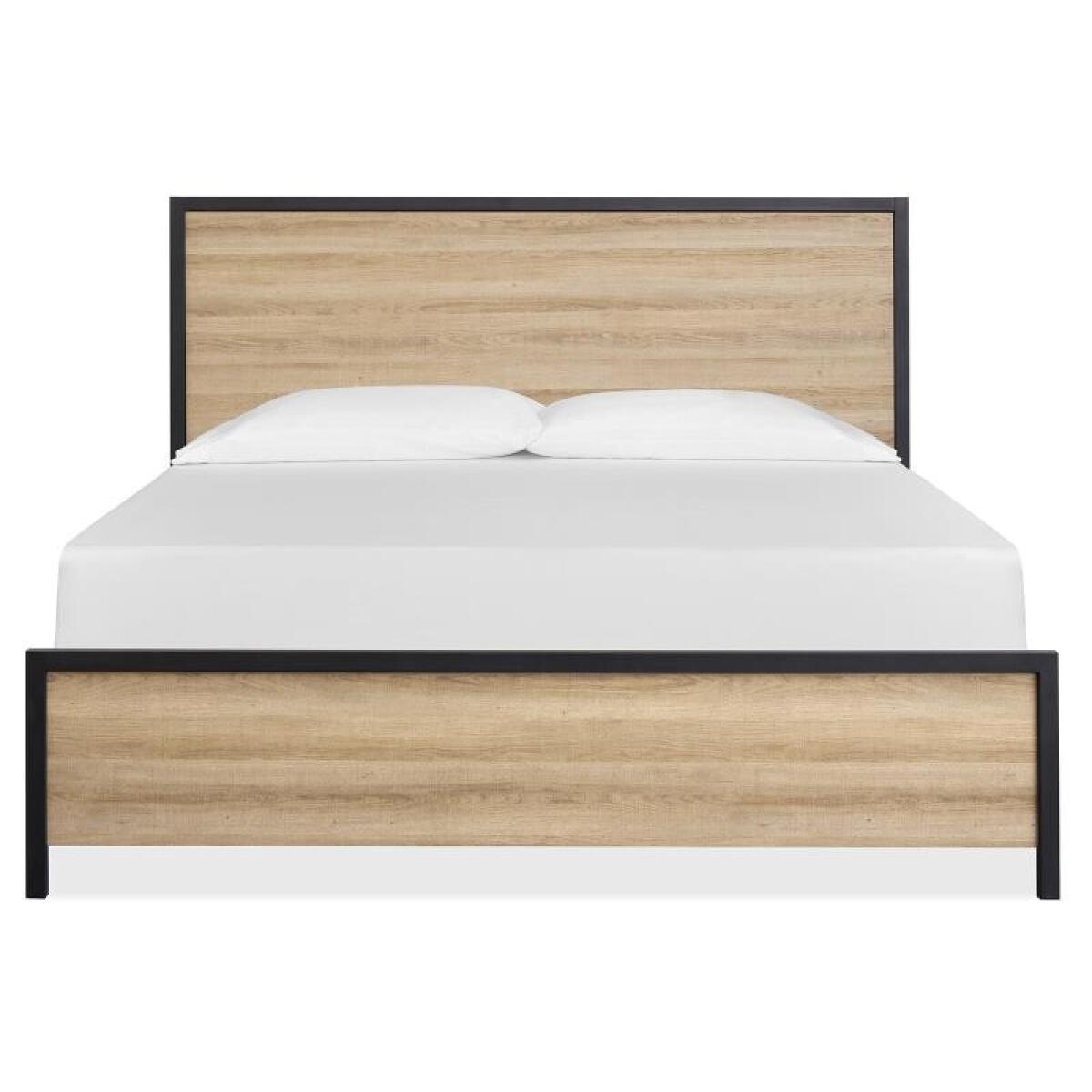 Bastain Wood Queen/King Panel Bed Rails SU - Image 2