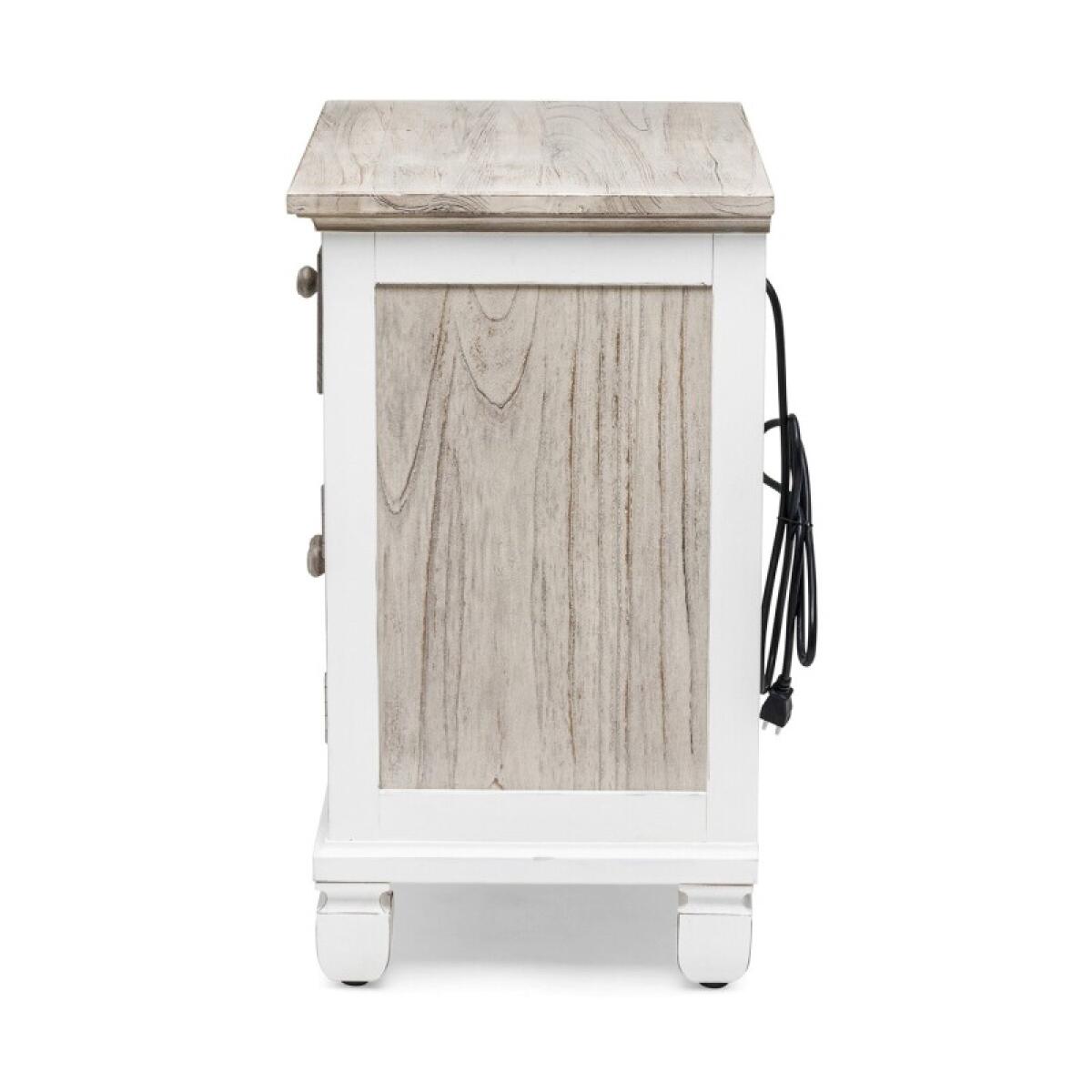 Islamorada 1-drawer / 2-door Electrified Coastal Nightstand - Image 17