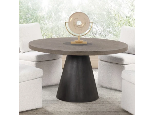 Broager 5 Pc Dining Table Set (Light Gray Caster Chairs) Dining Sets Brown