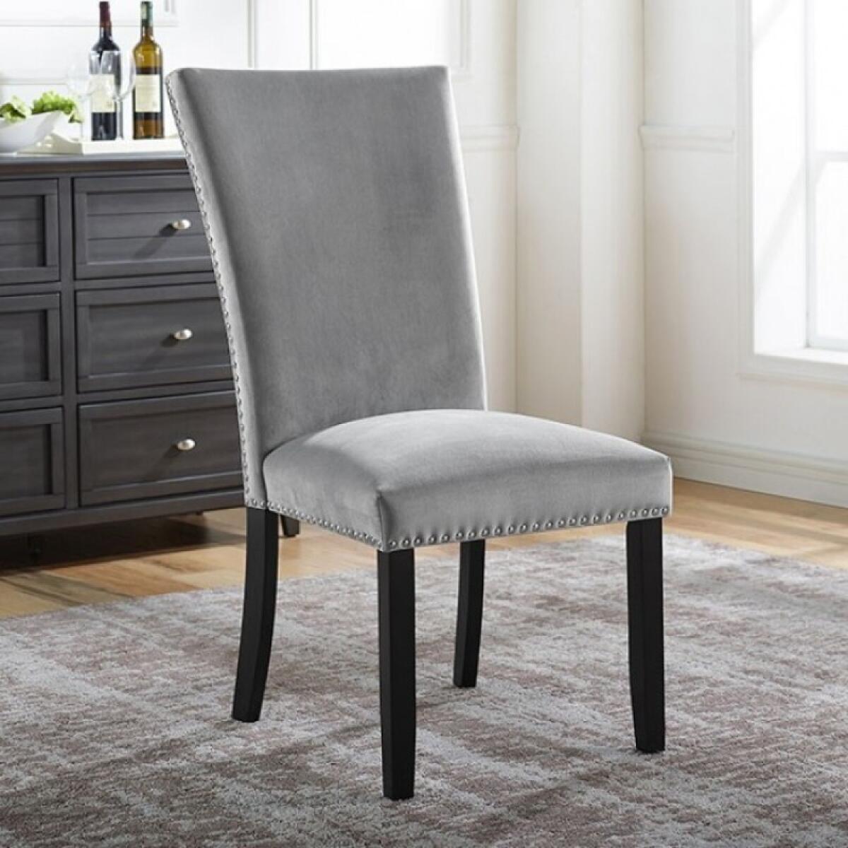Kian Side Chair, Light Gray (2/Ctn) Chairs & Benches Black/Light Gray 4