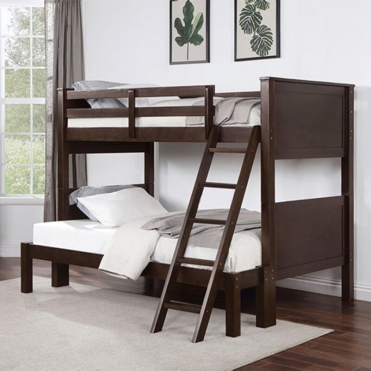 Stamos Twin/Full Bunk Bed Youth Beds Brown 4