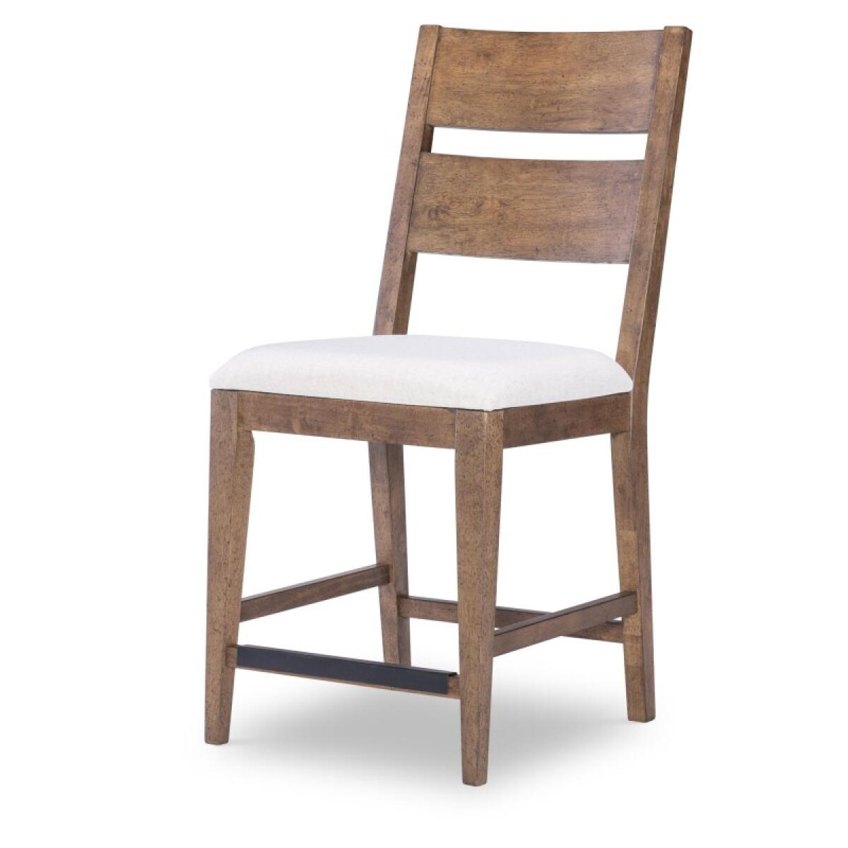 Ladder Back Counter Height Chair Chairs & Benches Brown 4