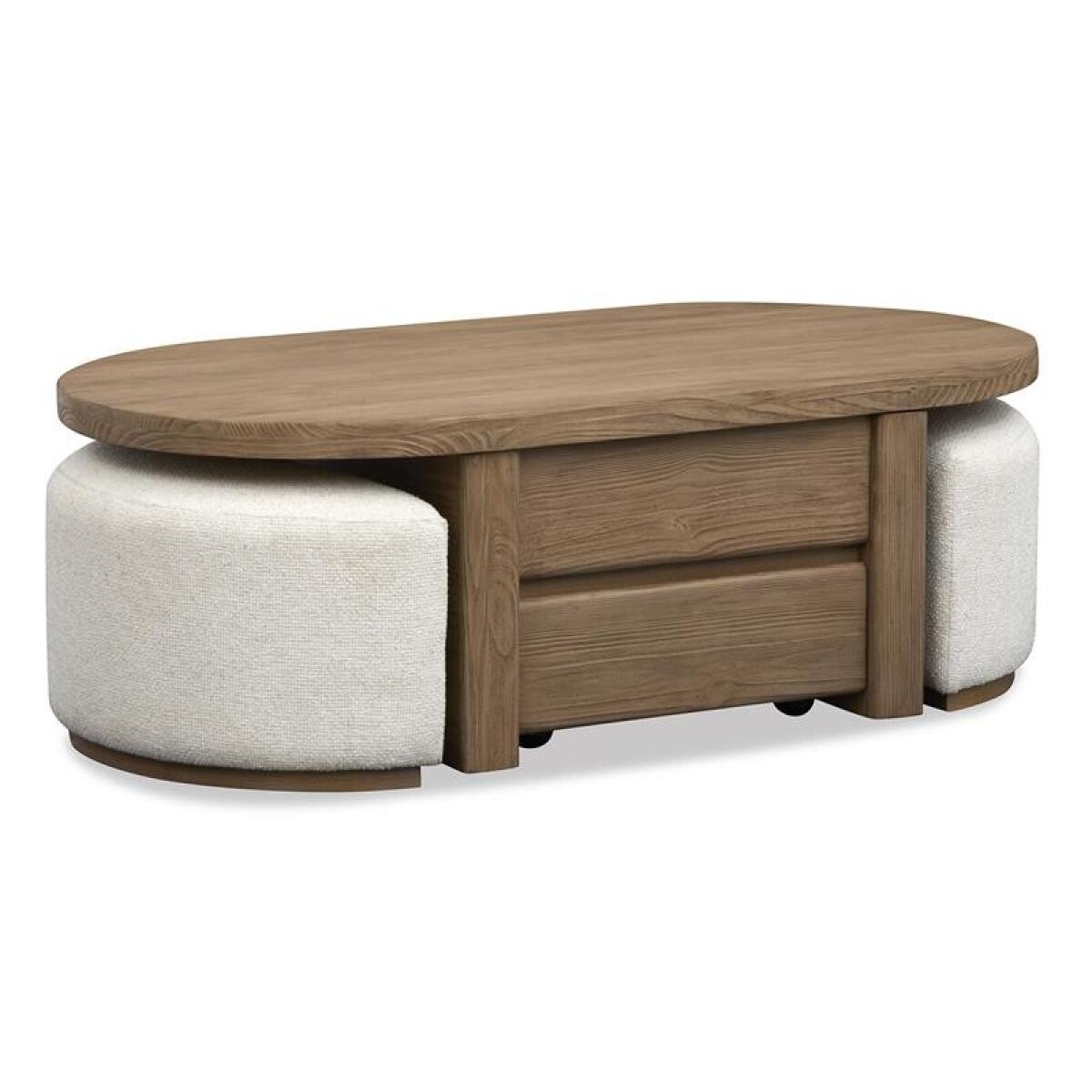 6d849e305183d8c5252960caaecf408d Hayden Lift Top Stg.Cocktail Table w/Casters & 2 Uph.Stools - Image 1