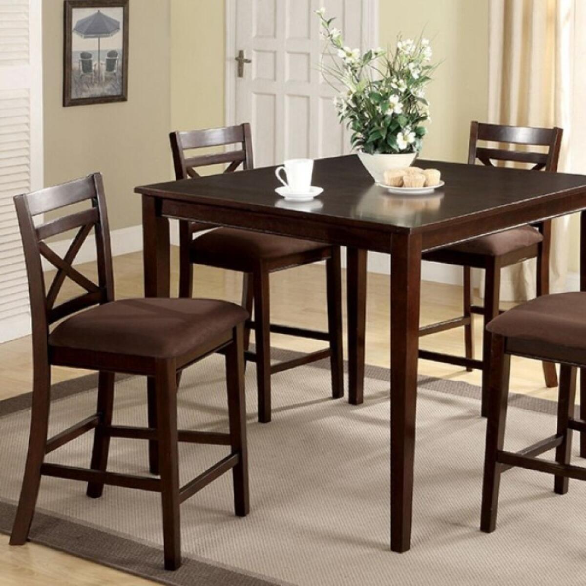 Weston 5 Pc. Counter Ht. Table Set Dining Sets Brown 4