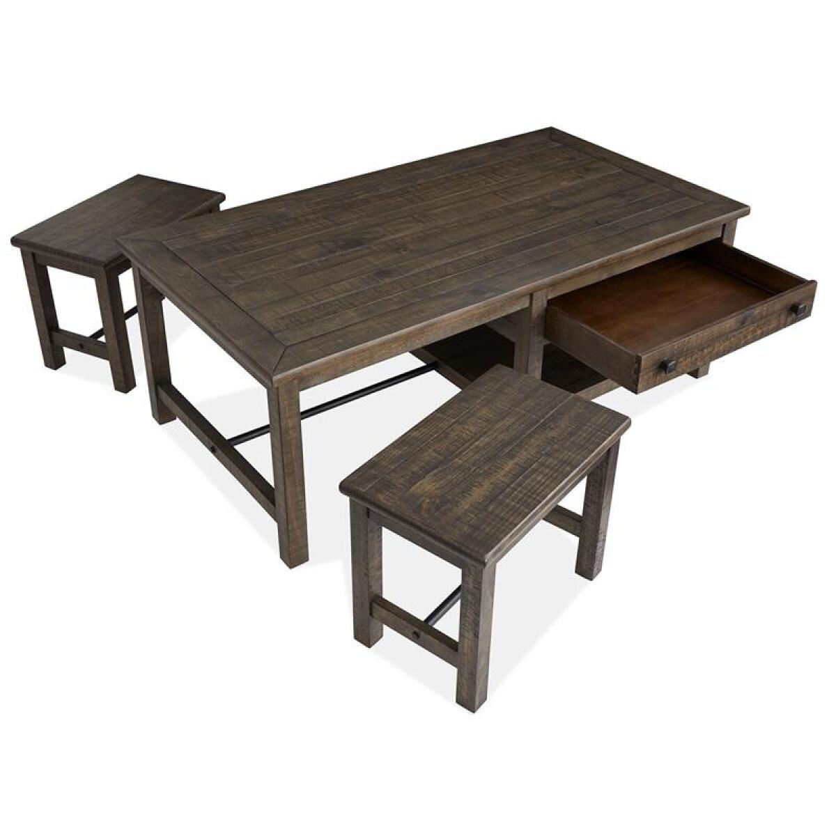 Smithton Rectangular Cocktail Table w/2 Stools - Image 8