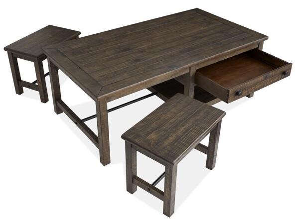 Smithton Rectangular Cocktail Table w/2 Stools - Image 8