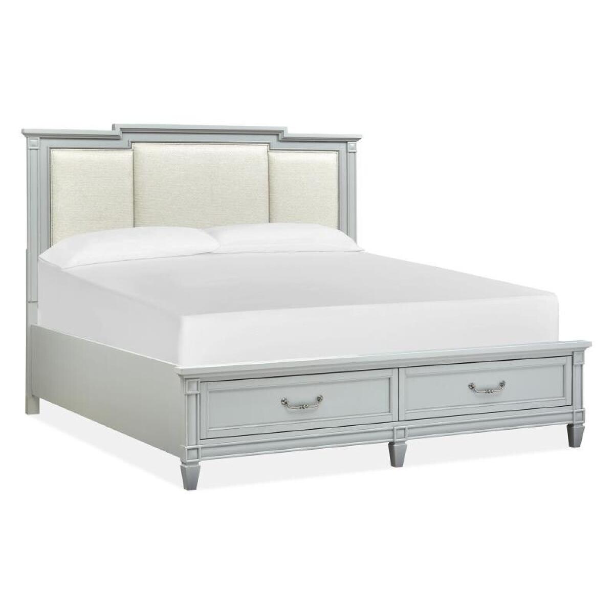 Glenbrook B5668-55A Queen Panel Storage Bed w/Upholstered Headboard - Image 3