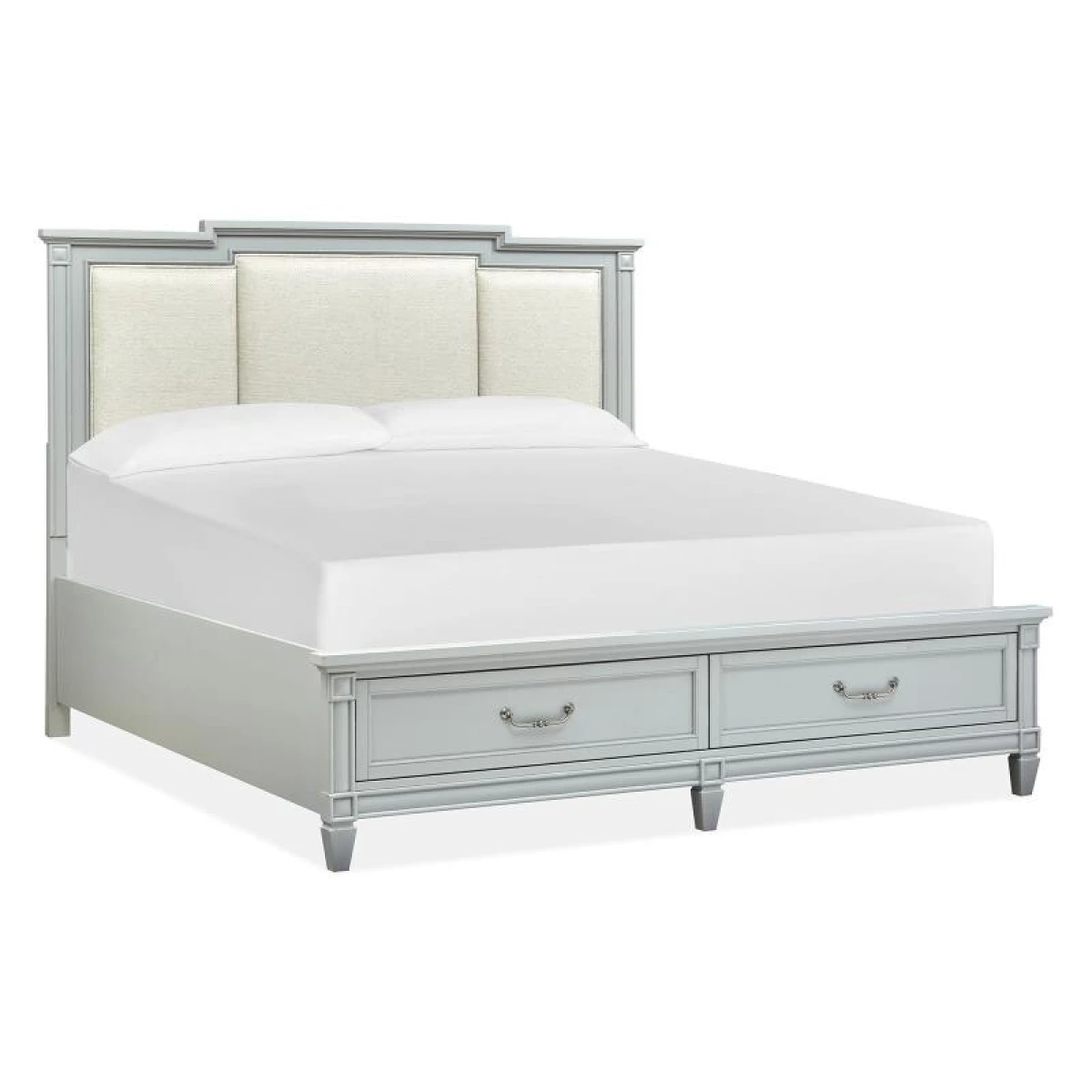 Glenbrook Complete Queen Panel Storage Bed w/Upholstered Headboard Beds Beds 5