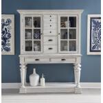 Credenza Hutch Dining Storage Aged White 13