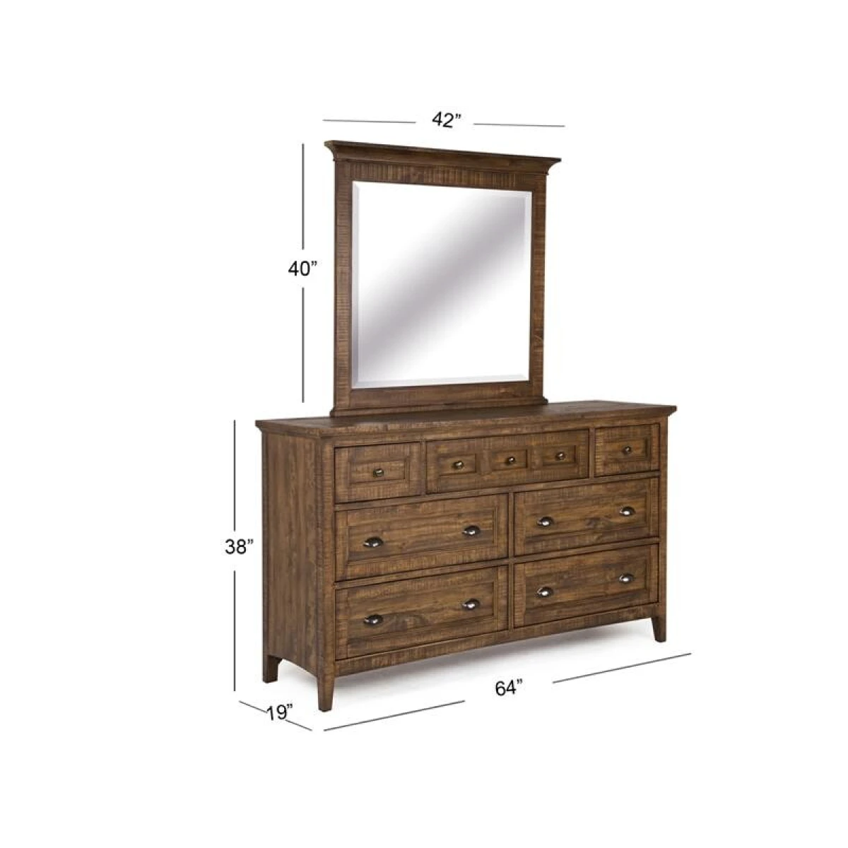 Bay Creek Landscape Mirror Bedroom Mirrors Brown 5