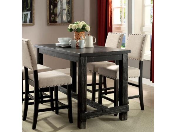 Sania 5 Pc Counter Ht Table Set Dining Sets Antique Black